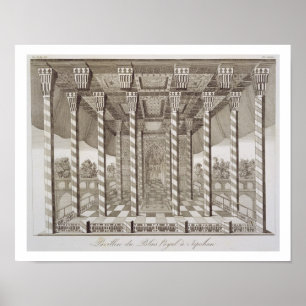 Pavilion at the Royal Palace at Isfahan, from 'Voy Poster