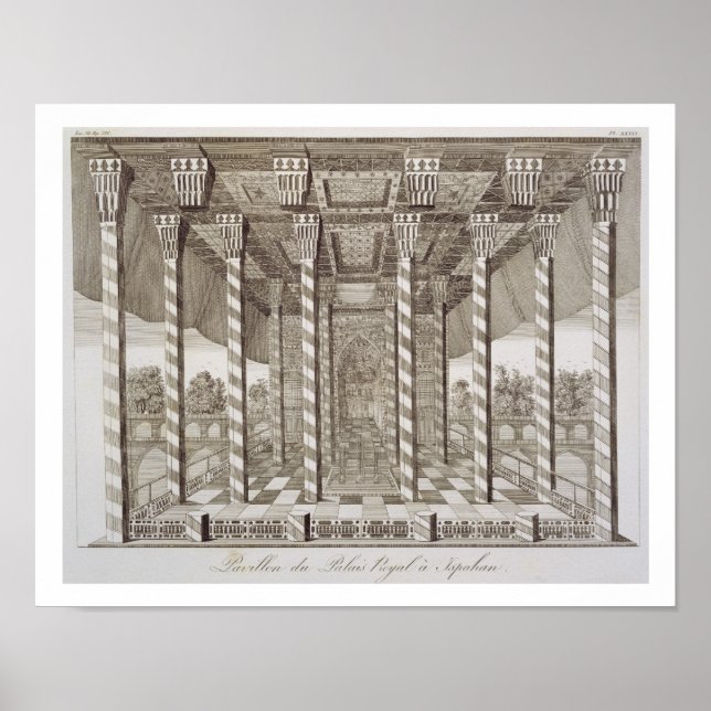 Pavilion at the Royal Palace at Isfahan, from 'Voy Poster (Front)