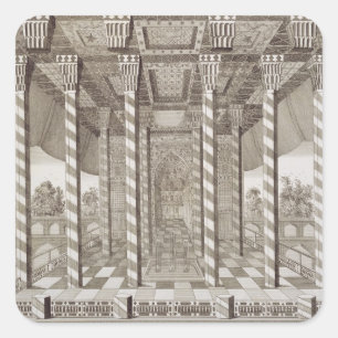 Pavilion at the Royal Palace at Isfahan, from 'Voy Square Sticker