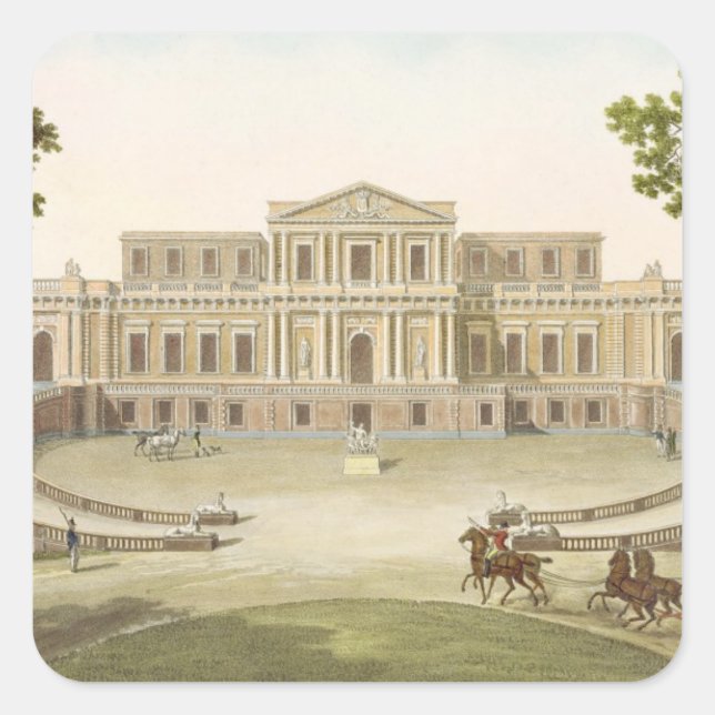 Pavilion of Haarlem, from 'Choix des Monuments, Ed Square Sticker (Front)