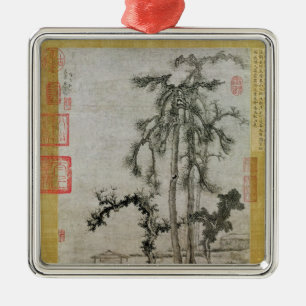 Pavilion Under the Trees Metal Ornament