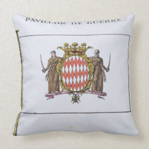 Pavillon de Guerre, detail from Flags from Monaco Cushion