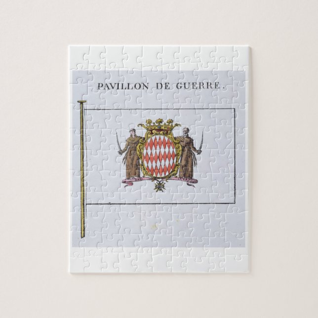 Pavillon de Guerre, detail from Flags from Monaco Jigsaw Puzzle (Vertical)