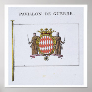 Pavillon de Guerre, detail from Flags from Monaco Poster