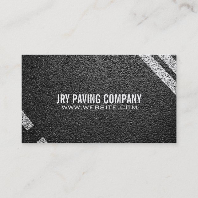 Paving Company Construction Business Card (Front)