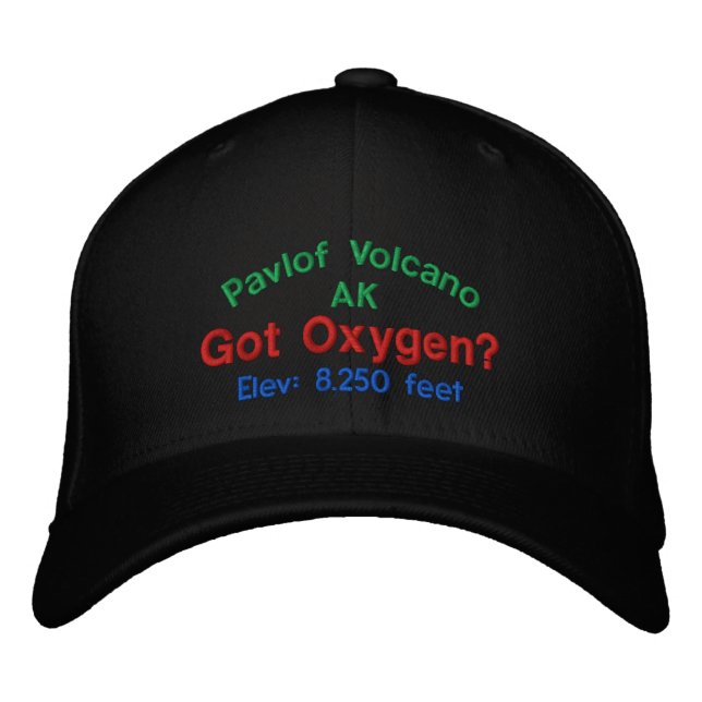 Pavlof Volcano Alaska Elevation Cap (Front)