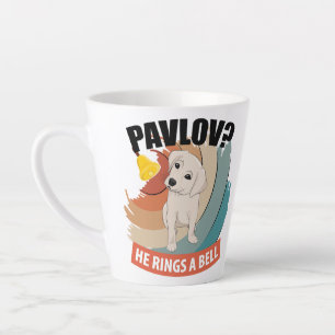 Pavlov He Rings A Bell - Pavlov's Dog Latte Mug