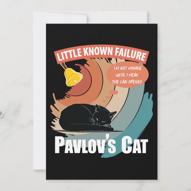 Pavlov's Cat - Funny Psychology (Front)