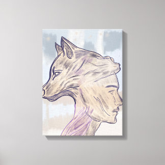 Paw and Still I – Silent Companionship Canvas Print