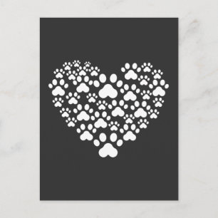 Paw Animal Heart Veterinarian Vet Tech Postcard