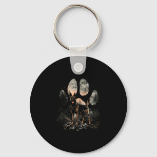Paw Belgian Malinois Dog Mum Dad Mountains Sunset  Key Ring