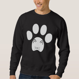 Paw Cat Face Cat Paw  Meow Cat Cute Cat Sweatshirt