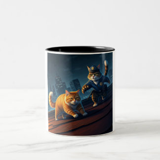 Paw Enforcement: A Two-Tone Ceramic Mug