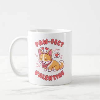 Paw-Fect Valentine - Corgi Dog Valentine Gift Coffee Mug