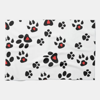Paw Foot Prints Tea Towel