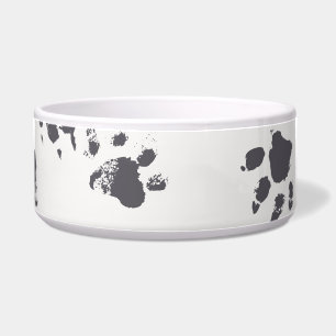 Paw Footprints: Dog Monochrome Seamless.