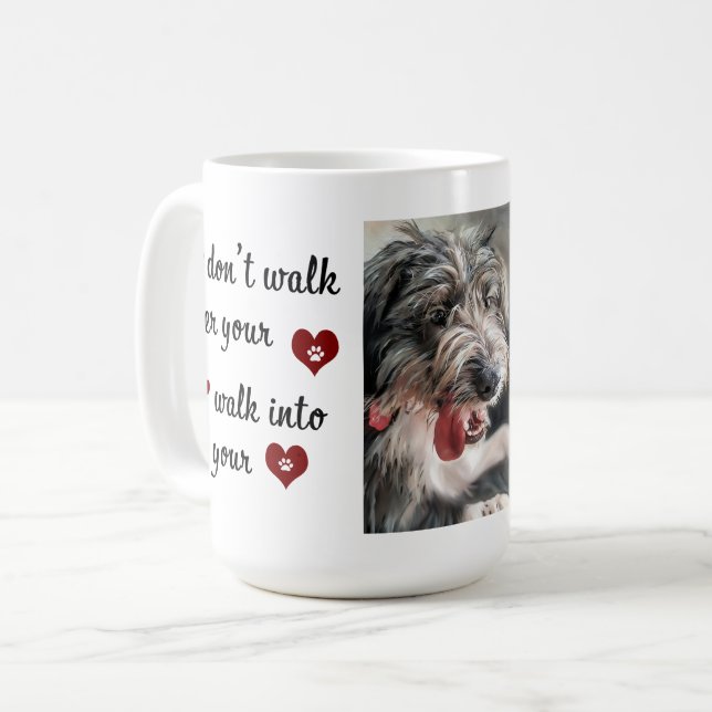 Paw Heart  Quote Mug (Front Left)