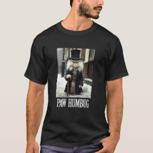 Paw Humbug Funny Cat Christmas Pet Holiday Photo S T-Shirt