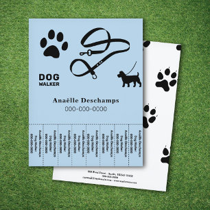 Paw & Leash - Dog Walker Tear Off Strips Flyer