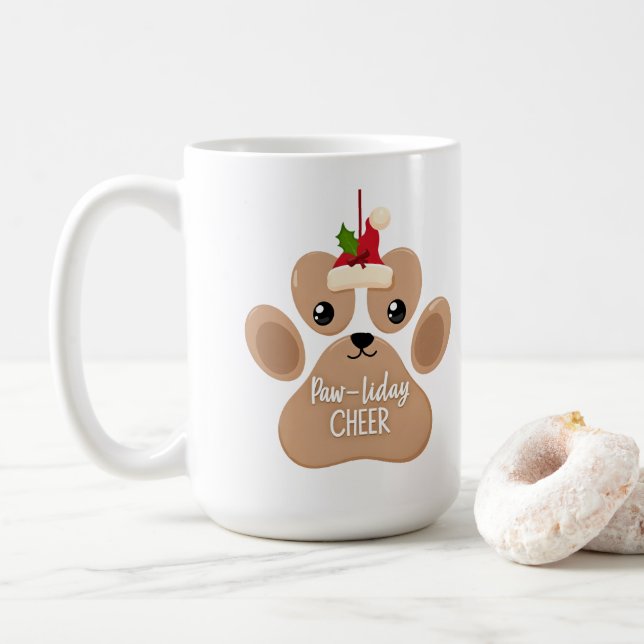Paw-liday Cheer Coffee Mug (With Donut)
