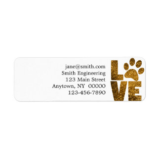 Paw Love Return Address Label