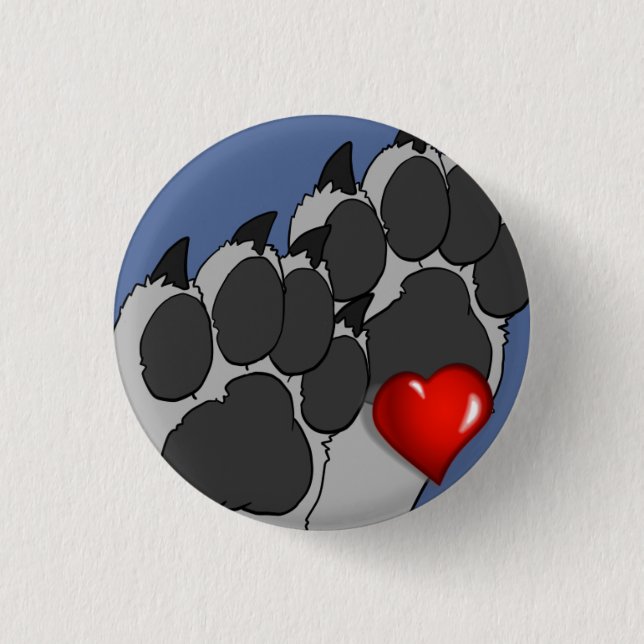 Paw Lover 3 Cm Round Badge (Front)