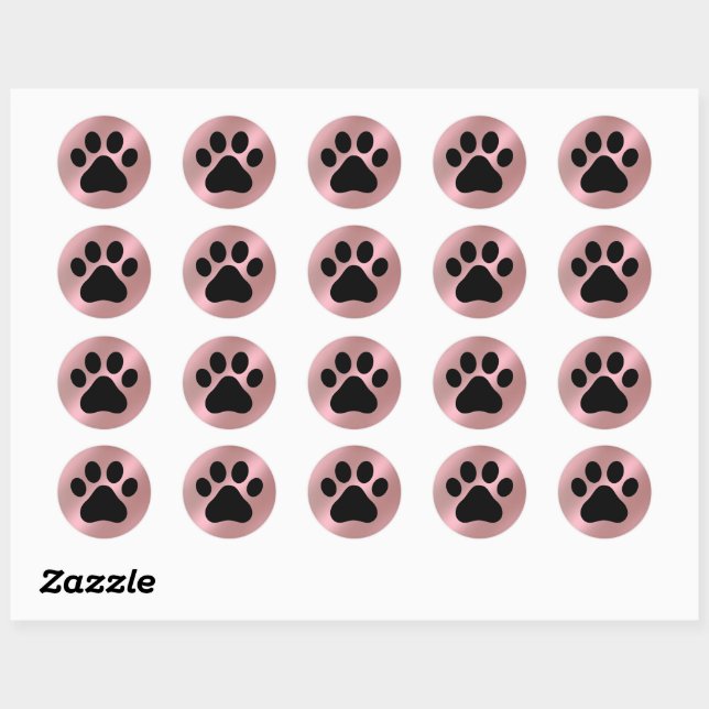 Paw Pad  Classic Round Sticker (Sheet)