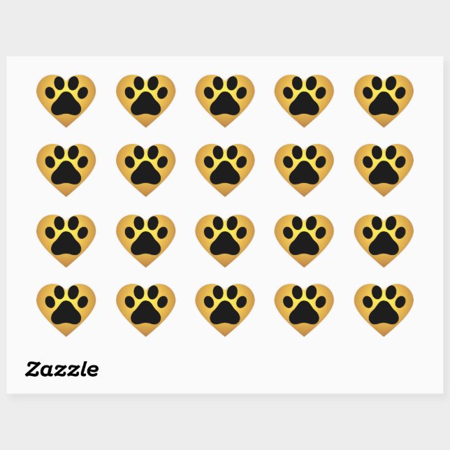 Paw Pad Heart Sticker (Sheet)