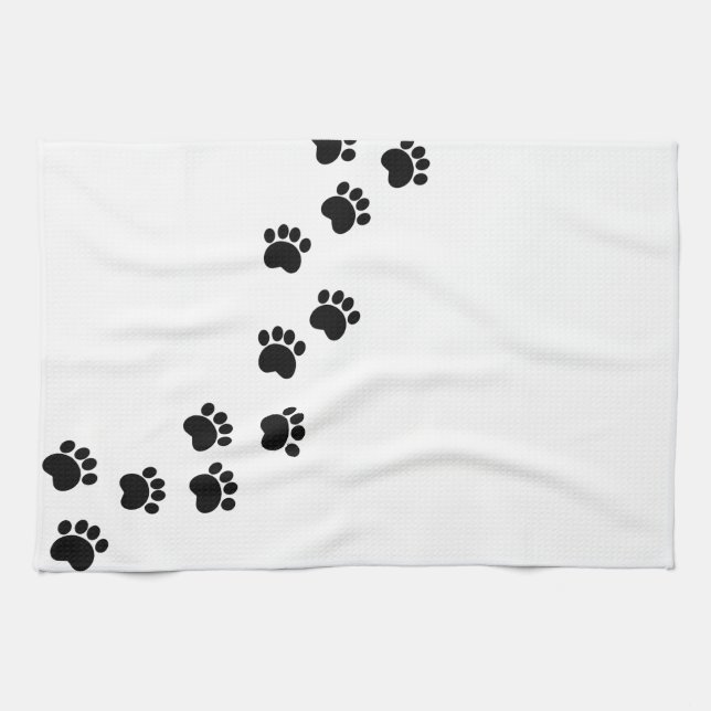 Paw path print dog towel (Horizontal)
