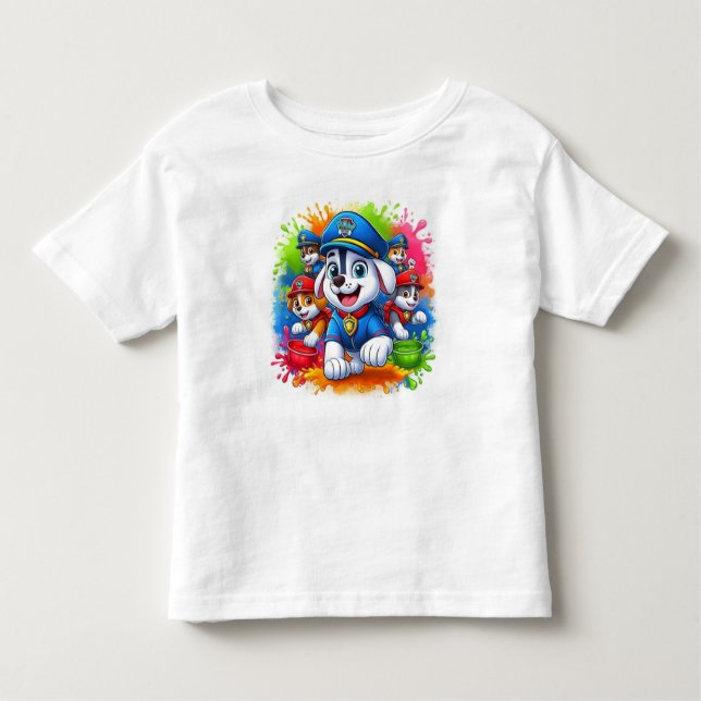 Paw Patrol print and its team Toddler T-Shirt (Front)