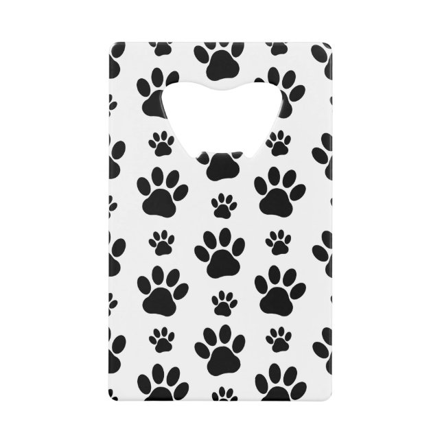 Paw Pattern, Dog Paws, Paw Prints, Black and White (Front)