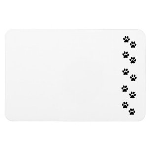 Paw Pattern, Dog Paws, Paw Prints, Black and White Magnet