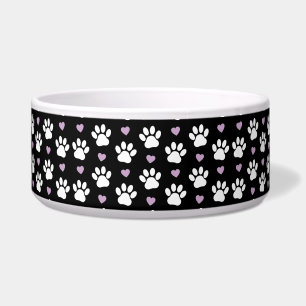 Paw Pattern, Dog Paws, White Paws, Lilac Hearts