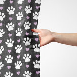 Paw Pattern, Dog Paws, White Paws, Lilac Hearts Scarf<br><div class="desc">Cute,  fun and adorable pattern with white paws and lilac hearts. Modern and trendy gift,  perfect for the dog lover in your life.</div>