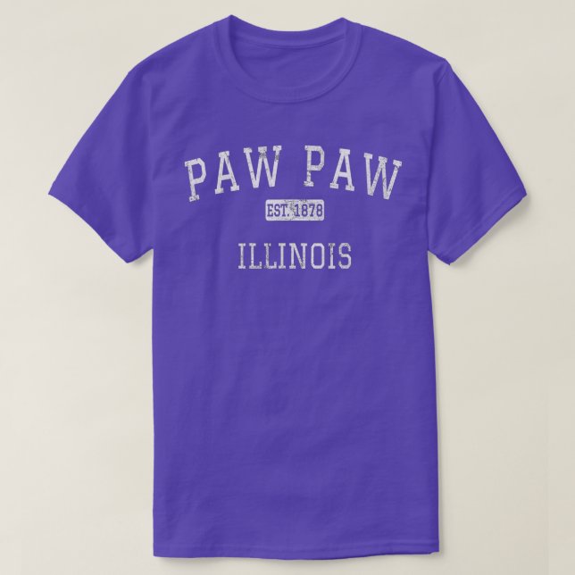 Paw Paw Illinois IL Vintage  T-Shirt (Design Front)
