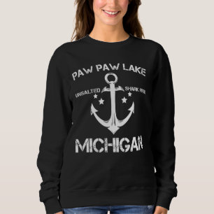 Paw Paw Lake Michigan Funny Fishing Camping Summer Sweatshirt