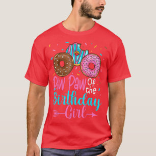 Paw Paw Of The Birthday Girl Doughnut Party Family T-Shirt
