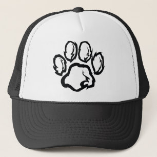 Paw Paw Print Dog Animal Print Cat Pet Bear Trucker Hat