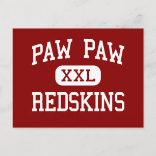 Paw Paw - Redskins - High - Paw Paw Michigan Postcard
