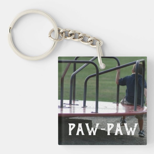 Paw-Paw Two-Sided Photo Design Key Ring (Front)