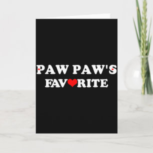 Paw Paws Favourite With Red Heart Card