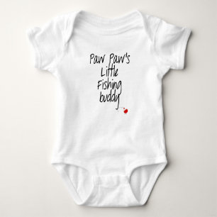 Paw Paw's Little Fishing Buddy Baby Bodysuit