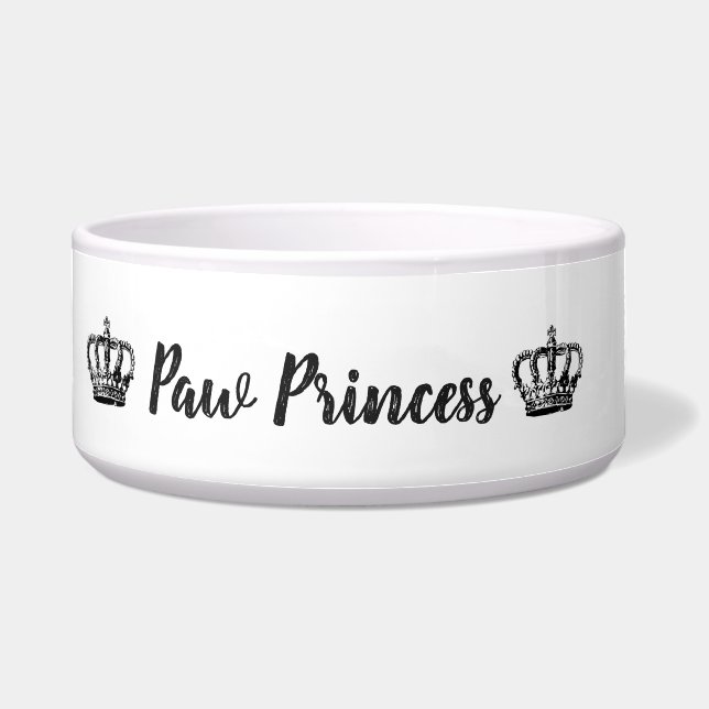 Paw Princess Food/Water Pet Bowl (Front)