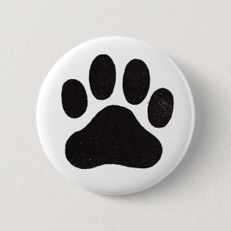 Paw Print 6 Cm Round Badge