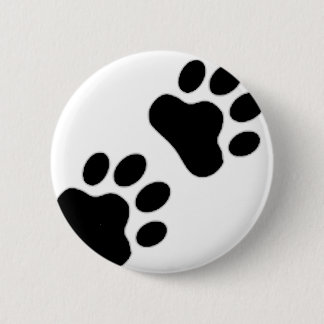 Paw Print 6 Cm Round Badge