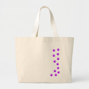 paw print - add your own name or dog breed large tote bag