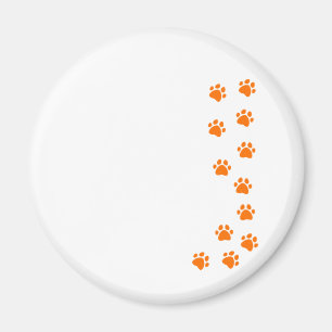 paw print - add your own name or dog breed magnet