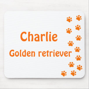 Paw print - add your own name or dog breed mouse pad