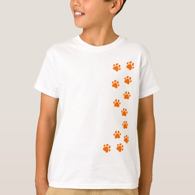 paw print - add your own name or dog breed T-Shirt (Front)