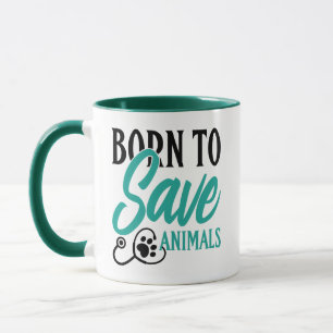 Paw Print and Stethoscope Heart Graphic Mug